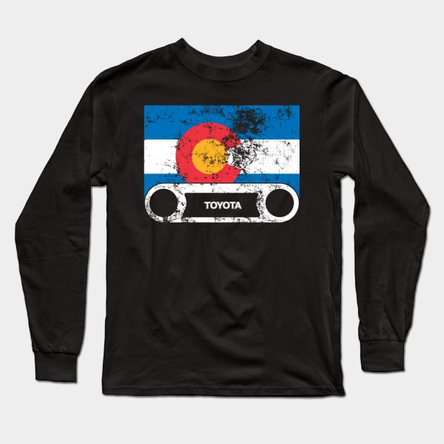 FJ40 Bezel with Colorado Flag Long Sleeve T-Shirt by Bulloch Speed Shop